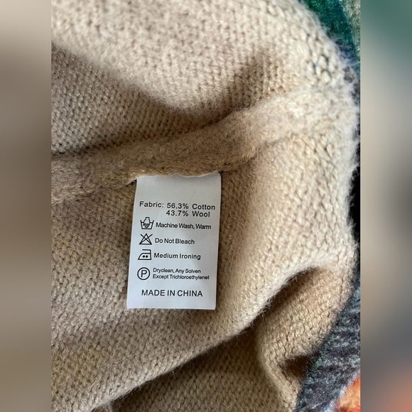 YESNO Womens Oversized Teddy Bear Graphic Pullover Wool Cotton Sweater Size 3XL - Picture 9 of 12